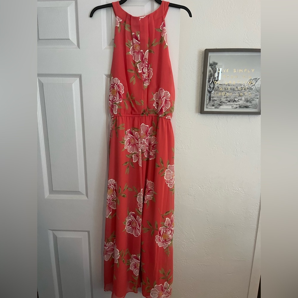 Coral Flower light weight dress.